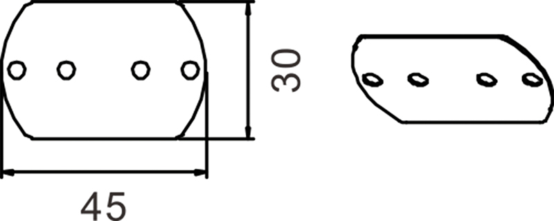 Ceiling Plate HANS, schwarz